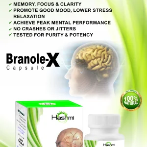 Hashmi branole 20 capsules natural memory brain support formul