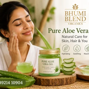 Pure aloe vera gel natural hydration for healthy skin hair