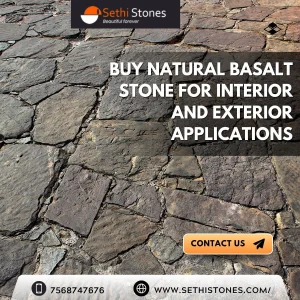 Buy natural basalt stone for interior and exterior applications