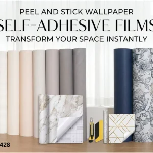 Self adhesive film for walls furniture glass