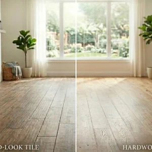 Wooden effect floor tiles for beautiful low maintenance homes
