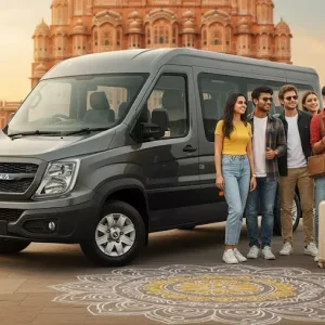 Urbania on rent in jaipur luxury van rental jaipur taxi serv