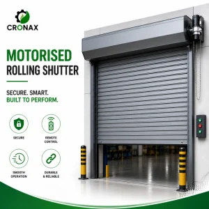 Industrial motorized rolling shutters