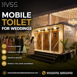 Luxury mobile toilet rental for wedding events