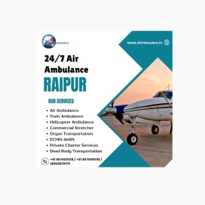 Premium emergency air ambulance in raipur