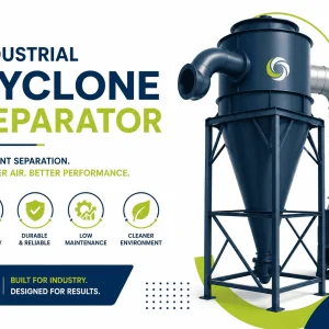Industrial cyclone separator for efficient dust collection