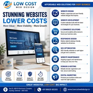 Low cost web design company in chennai affordable web design