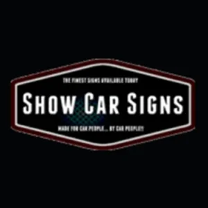 Custom car show signs display boards