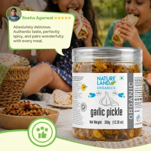 Buy organic garlic pickle online homemade taste
