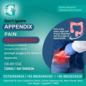 Appendix treatment in yamunanagar for safe and effective care
