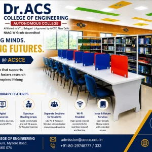 Library top 10 engineering colleges in karnataka acsce
