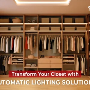 Automated wardrobe lighting modern sensor illumination sensin