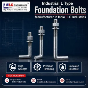 Industrial l type foundation bolts manufacturer in india lg in