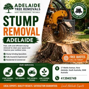 Professional stump removal adelaide services for a clearer outdo