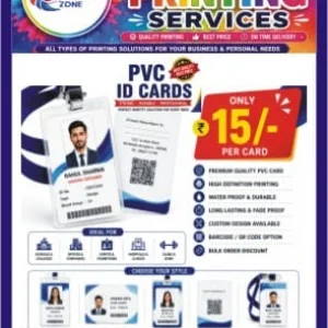 Online printing service id card and lanyard printing plastic