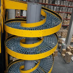 Spiral conveyor dryers for continuous industrial material drying