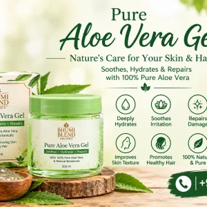 Pure aloe vera gel for hydrated fresh skin