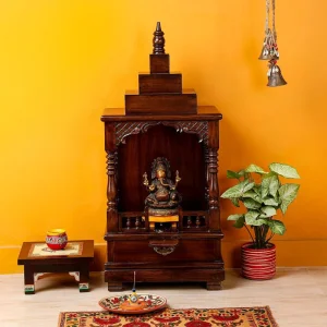 Handcrafted wooden pooja mandir online for your home