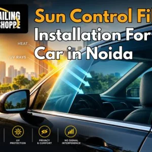 Sun control film installation for car in noida detailing shoppe