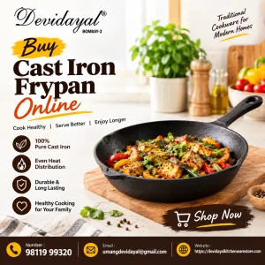 Buy cast iron frypan online for everyday indian cooking
