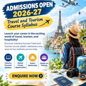 Travel and tourism course syllabus admissions open 202627