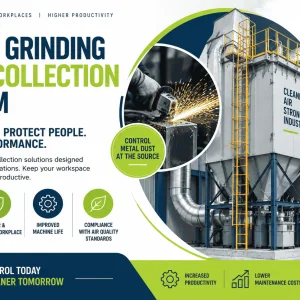 Metal grinding dust collection system for cleaner workspaces