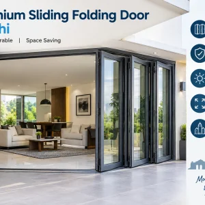 Aluminium sliding folding door in delhi