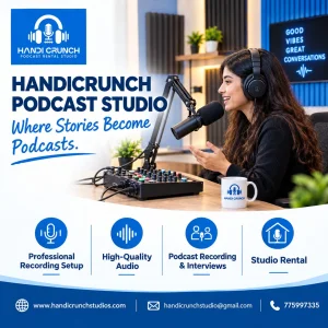 Handicrunch studio creative podcast studio in jaipur