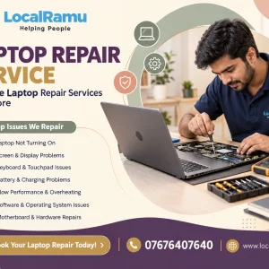 Modern laptop repair service in mysore by localramu services