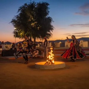 Jaisalmer tent in desert