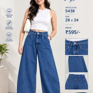 Blue 18 womens highwaisted classic blue wideleg jeans