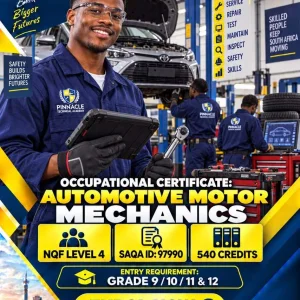 Register for the motor mechanics course at pinnacle training aca
