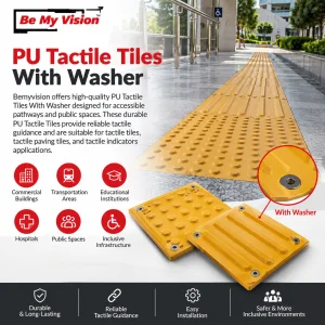 Pu tactile tiles with washer bemyvision