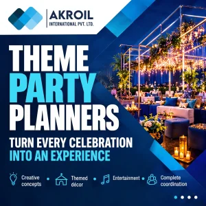 Corporate theme party management services