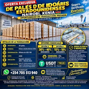 Oportunidad de adquisiciÓn de paletas de efectivo en usd nai