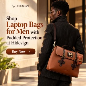 Shop laptop bags for men with padded protection at hidesign