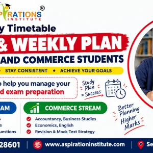 Class 11 study timetable daily weekly plan for science and co