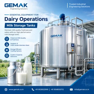 Milk storage tanks for hygienic and efficient dairy operations