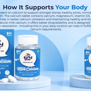 Highly bioavailable milk calcium tablets with essential minerals