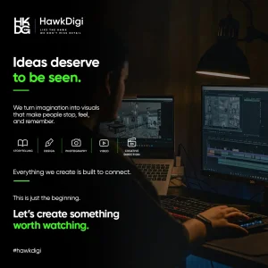Hawkdigi ai video production video editing motion graphics