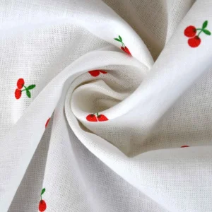Cherry print fabric woven cotton printed fabric manufacturer